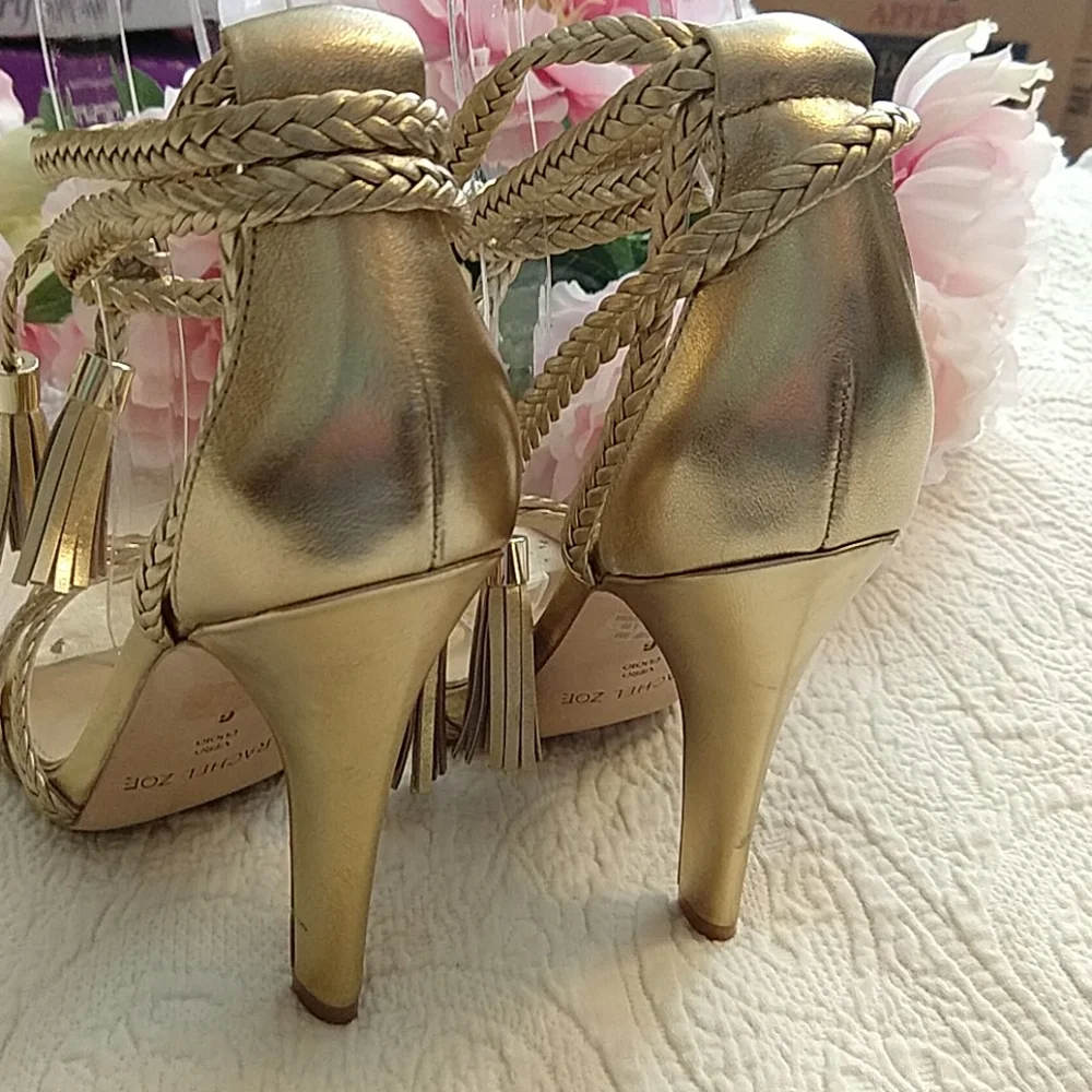 Rachel Zoe Odette Gold Sandal Sz. 6 - Picture 4 of 10
